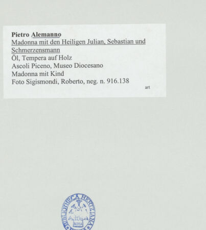 Rückseite von Sigismondi, Roberto [https://www.deutsche-digitale-bibliothek.de/content/lizenzen/rv-fz/] Schmerzensmann - Madonna mit Kind, bh506967_recto. Foto: Sigismondi, Roberto.