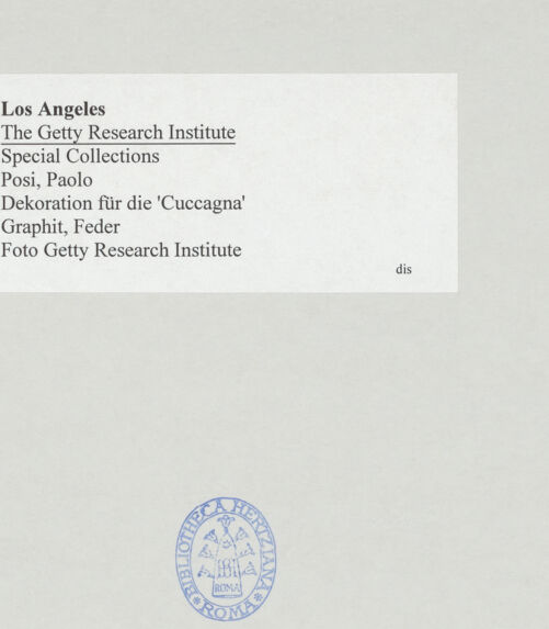 Rückseite von Getty Research Institute [https://www.deutsche-digitale-bibliothek.de/content/lizenzen/rv-ez/] Dekoration für die 'Cuccagna' - , bh507741_recto. Foto.