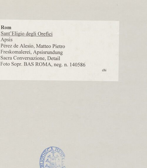 Rückseite von Sopr. BAS ROMA [https://www.deutsche-digitale-bibliothek.de/content/lizenzen/rv-ez/] ApsisdekorationSacra Conversazione - Detail, bh508908_recto. Foto.