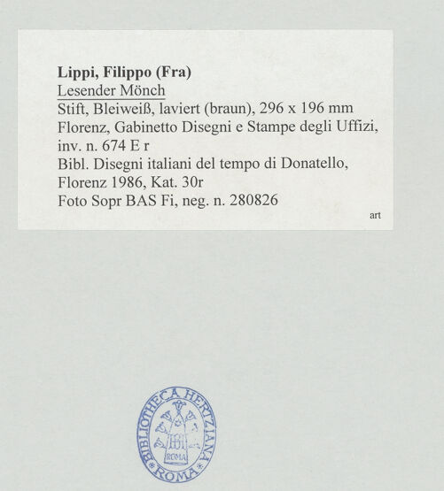 Rückseite von Sopr BAS Fi [https://www.deutsche-digitale-bibliothek.de/content/lizenzen/rv-ez/] Lesender Mönch - , bh509082_recto. Foto.