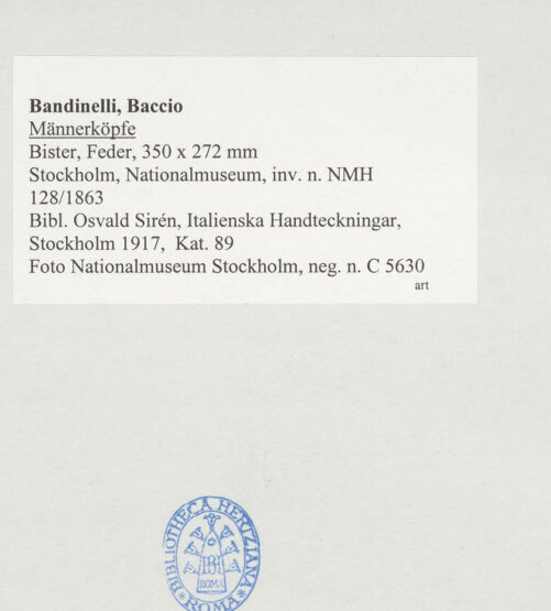 Rückseite von Nationalmuseum Stockholm [https://www.deutsche-digitale-bibliothek.de/content/lizenzen/rv-fz/] Männerköpfe - , bh509598_recto. Foto.