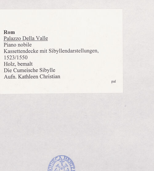 Rückseite von Christian, Kathleen [https://www.deutsche-digitale-bibliothek.de/content/lizenzen/rv-ez/] Kassettendecke mit SibyllendarstellungenDie Cumeische Sibylle - , bh510362_recto. Foto: Christian, Kathleen.