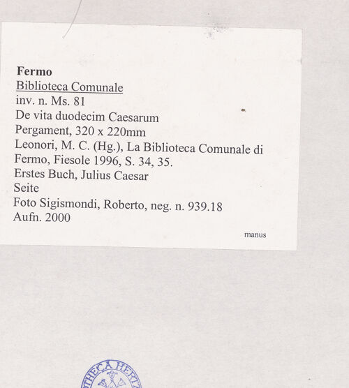 Rückseite von bh510907_recto