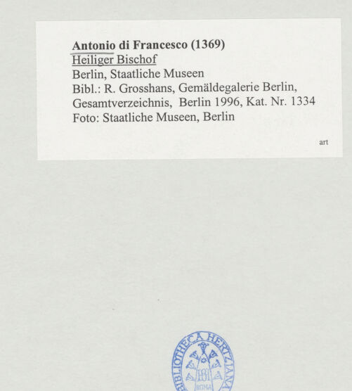 Rückseite von Staatliche Museen [https://www.deutsche-digitale-bibliothek.de/content/lizenzen/rv-ez/] Heiliger Bischof - , bh511012_recto. Foto.