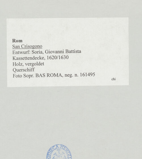 Rückseite von Sopr. BAS ROMA [https://www.deutsche-digitale-bibliothek.de/content/lizenzen/rv-ez/] Kassettendecke - Querschiff, bh511552_recto. Foto.