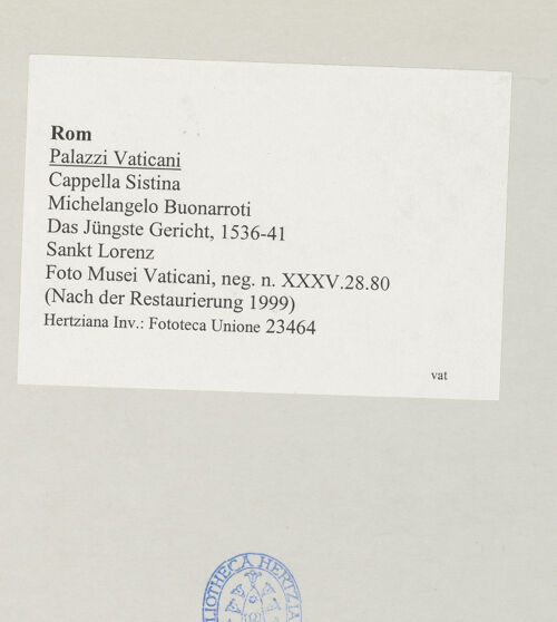 Rückseite von Musei Vaticani [https://www.deutsche-digitale-bibliothek.de/content/lizenzen/rv-ez/] Das Jüngste Gericht - Sankt Lorenz, bh512011_recto. Foto.
