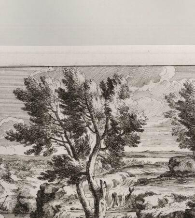 Rückseite von Landesbildstelle Rheinland [http://creativecommons.org/publicdomain/mark/1.0/] 6 LandschaftenTafel 1: Landschaft mit Fluss und Angler - , bh514780. Foto.