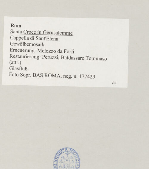 Rückseite von Sopr. BAS ROMA [https://www.deutsche-digitale-bibliothek.de/content/lizenzen/rv-ez/] Gewölbedekoration - , bh514899_recto. Foto.
