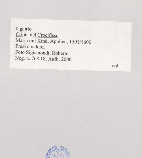 Rückseite von Sigismondi, Roberto [https://www.deutsche-digitale-bibliothek.de/content/lizenzen/rv-fz/] Maria mit Kind - , bh514979_recto. Foto: Sigismondi, Roberto.