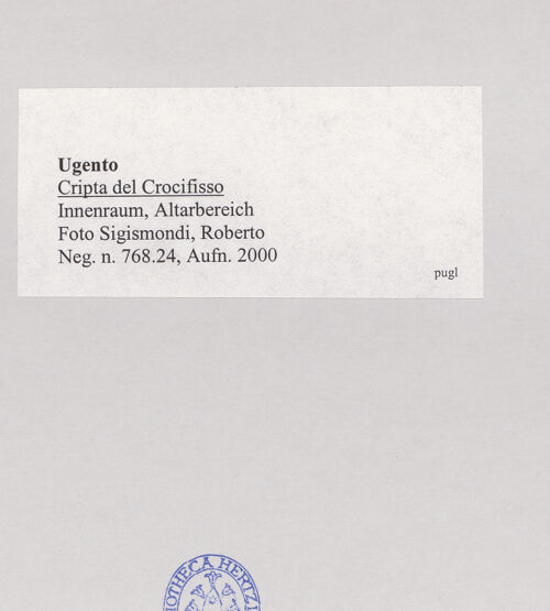 Rückseite von Sigismondi, Roberto [https://www.deutsche-digitale-bibliothek.de/content/lizenzen/rv-fz/] Cripta del Crocifisso - Inneres, Altarbereich, bh514992_recto. Foto: Sigismondi, Roberto.