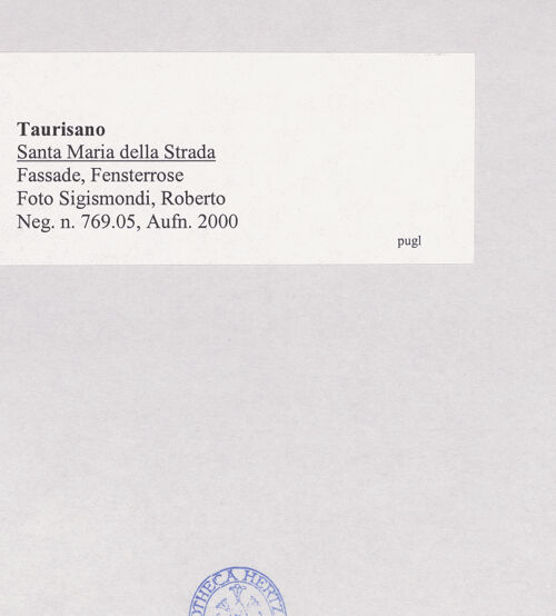 Rückseite von Sigismondi, Roberto [http://creativecommons.org/licenses/by-nc-sa/4.0/] Rundfenster - Gesamtansicht, bh515680_recto. Foto: Sigismondi, Roberto.