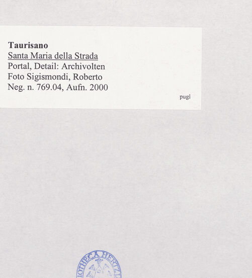 Rückseite von Sigismondi, Roberto [http://creativecommons.org/licenses/by-nc-sa/4.0/] HauptportalArchivolten und Gewände - Archivolten, bh515681_recto. Foto: Sigismondi, Roberto.