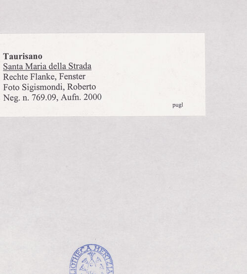 Rückseite von Sigismondi, Roberto [http://creativecommons.org/licenses/by-nc-sa/4.0/] Santa Maria della Strada - Südflanke, Fenster, bh515686_recto. Foto: Sigismondi, Roberto.