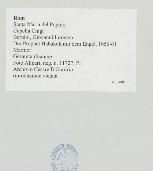 Rückseite von Alinari [https://www.deutsche-digitale-bibliothek.de/content/lizenzen/rv-ez/] Der Prophet Habakuk mit dem Engel - Gesamtaufnahme, bh517366_recto. Foto.