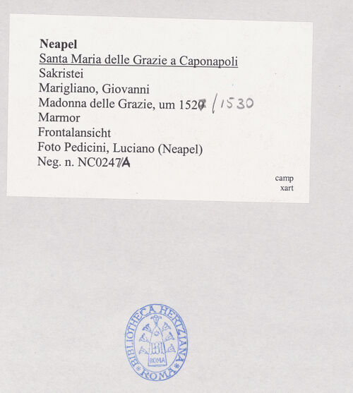 Rückseite von Pedicini, Luciano [https://www.deutsche-digitale-bibliothek.de/content/lizenzen/rv-ez/] Madonna delle Grazie - Frontalansicht, bh517460_recto. Foto: Pedicini, Luciano.