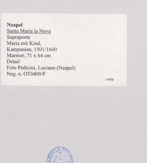 Rückseite von Pedicini, Luciano [https://www.deutsche-digitale-bibliothek.de/content/lizenzen/rv-ez/] Maria mit Kind - Detail, bh518323_recto. Foto: Pedicini, Luciano.