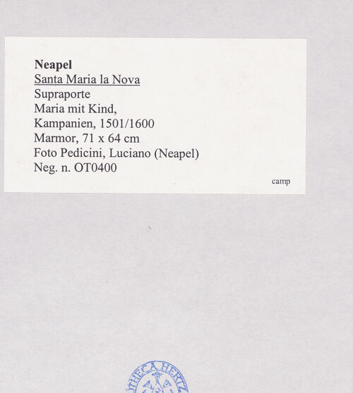 Rückseite von Pedicini, Luciano [https://www.deutsche-digitale-bibliothek.de/content/lizenzen/rv-ez/] Maria mit Kind - Gesamtansicht, bh518326_recto. Foto: Pedicini, Luciano.