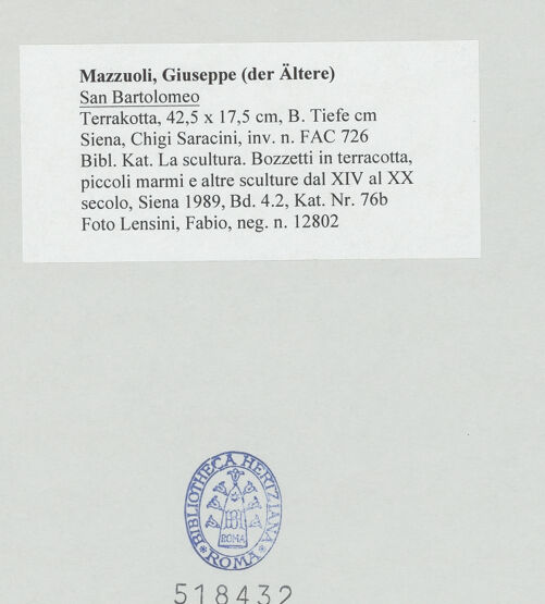 Rückseite von Bildverlag Bildwerbung Dr. W. Bahnmüller Gelting [https://www.deutsche-digitale-bibliothek.de/content/lizenzen/rv-fz/] Kreuzigung Christi - Detail, bh518432_recto. Foto (digital).