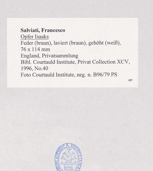 Rückseite von Courtauld Institute [https://www.deutsche-digitale-bibliothek.de/content/lizenzen/rv-ez/] Opfer Isaaks - , bh519094_recto. Foto.