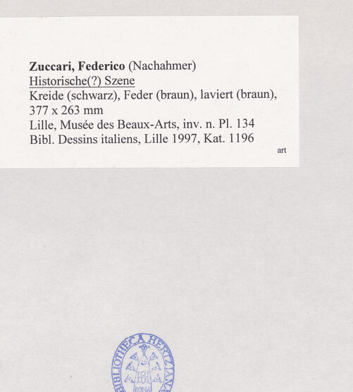 Rückseite von Lille, Musée des Beaux-Arts [https://www.deutsche-digitale-bibliothek.de/content/lizenzen/rv-ez/] Historische(?) Szene - , bh519333_recto. Foto.