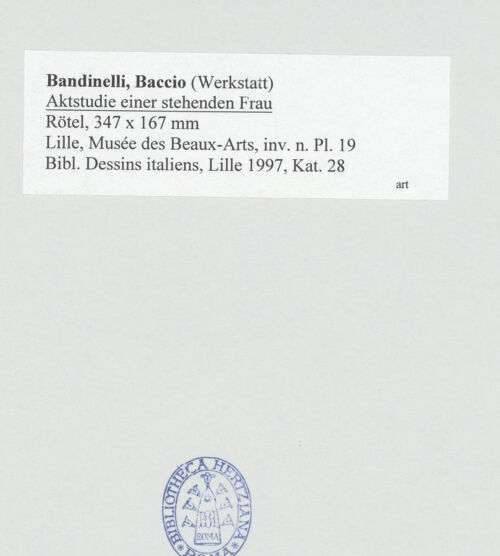 Rückseite von Musée des Beaux Arts [https://www.deutsche-digitale-bibliothek.de/content/lizenzen/rv-ez/] Aktstudie einer stehenden Frau - , bh519384_recto. Foto.