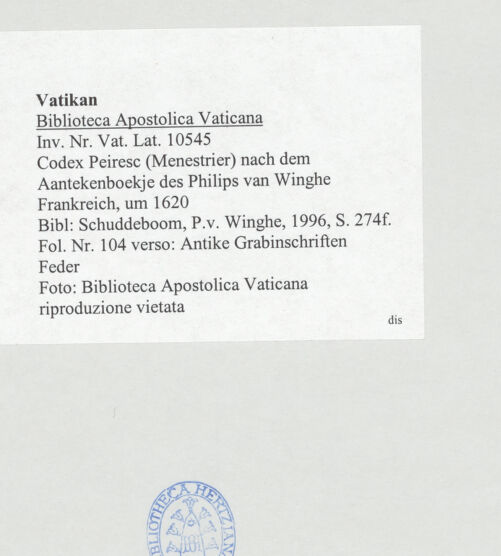 Rückseite von bh520140_recto