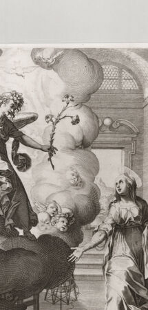 Rückseite von Landesbildstelle Rheinland [http://creativecommons.org/publicdomain/mark/1.0/] Verkündigung - , bh520979. Foto.