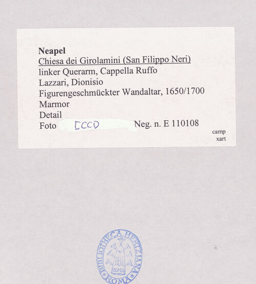 Rückseite von ICCD [https://www.deutsche-digitale-bibliothek.de/content/lizenzen/rv-ez/] Wandaltar - Unteres Register, Seitenansicht von rechts, bh521700_recto. Foto.