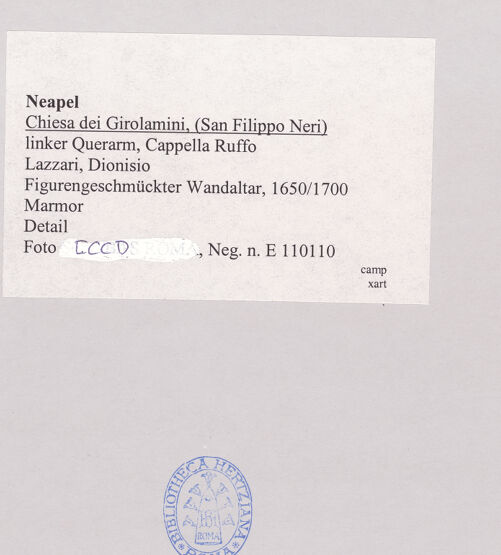 Rückseite von ICCD [https://www.deutsche-digitale-bibliothek.de/content/lizenzen/rv-ez/] Wandaltar - Unteres Register, Frontalansicht, bh521701_recto. Foto.