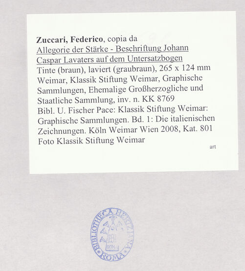 Rückseite von Klassik Stiftung Weimar, Graphische Sammlungen, Ehemalige Großherzogliche und Staatliche Sammlung [https://www.deutsche-digitale-bibliothek.de/content/lizenzen/rv-ez/] Allegorie der Stärke - , bh521845_recto. Foto.
