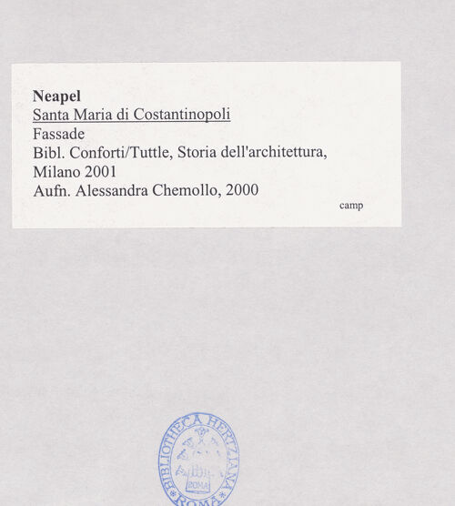 Rückseite von Chemollo, Alessandra [https://www.deutsche-digitale-bibliothek.de/content/lizenzen/rv-ez/] Santa Maria di Costantinopoli - Fassade, Seitenansicht, bh522997_recto. Foto: Chemollo, Alessandra.