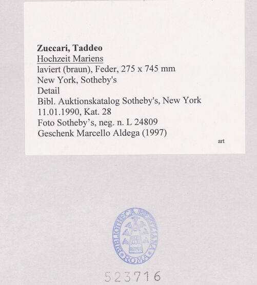 Rückseite von Sotheby's [https://www.deutsche-digitale-bibliothek.de/content/lizenzen/rv-ez/] Hochzeit Mariens - Detail, bh523716_recto. Foto.