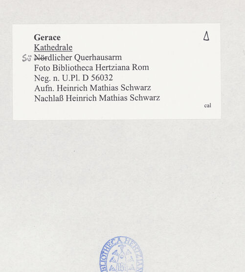Rückseite von Bibliotheca Hertziana [https://www.deutsche-digitale-bibliothek.de/content/lizenzen/rv-fz/] CattedraleSüdseite und Südquerhausarm - Nördlicher Querhausarm, bh524822_recto. Foto: Schwarz, Heinrich Mathias.