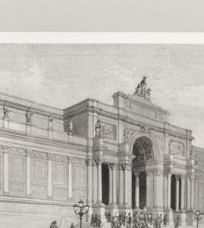 Rückseite von  [http://creativecommons.org/publicdomain/mark/1.0/] Einweihung des Palazzo delle Esposizioni, Rom 1883 - , bh525844. Foto.