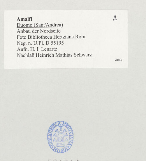 Rückseite von Bibliotheca Hertziana [https://www.deutsche-digitale-bibliothek.de/content/lizenzen/rv-fz/] Duomo - Anbau der Nordseite, bh526316_recto. Foto: Lenartz, H. I..