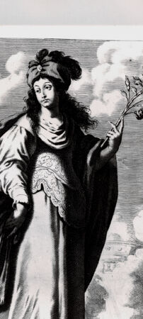 Rückseite von Istituto Nazionale per la Grafica [http://creativecommons.org/publicdomain/mark/1.0/] Die zwölf SibyllenTafel 6: "Sibille Helesponticque" - , bh527081. Foto.