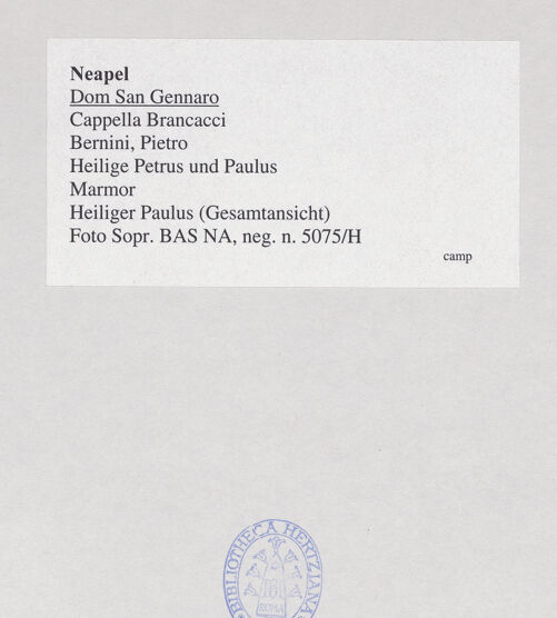 Rückseite von Sopr. BAS NA [https://www.deutsche-digitale-bibliothek.de/content/lizenzen/rv-ez/] Heilige Petrus und Paulus - Heiliger Paulus (Gesamtansicht), bh530965_recto. Foto.