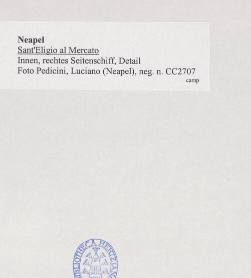 Rückseite von Pedicini, Luciano [https://www.deutsche-digitale-bibliothek.de/content/lizenzen/rv-ez/] Sant'Eligio al MercatoSüdseitenschiff - Südwand, Detail, bh532448_recto. Foto: Pedicini, Luciano.