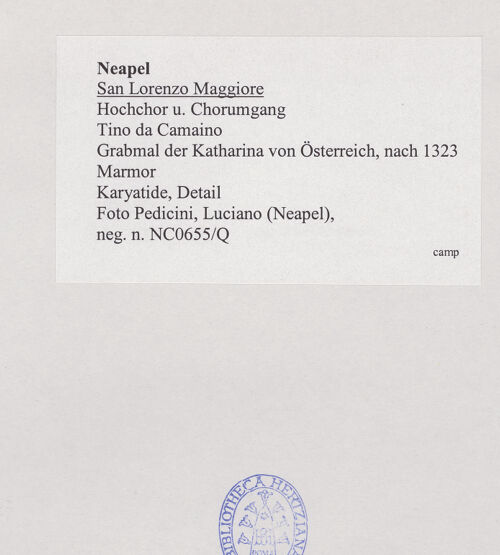 Rückseite von Pedicini, Luciano [https://www.deutsche-digitale-bibliothek.de/content/lizenzen/rv-ez/] Grabmal der Katharina von Österreich - Caritas, Detail: Putti, bh532486_recto. Foto: Pedicini, Luciano.