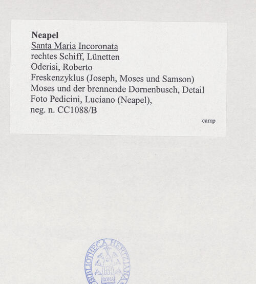 Rückseite von Pedicini, Luciano [https://www.deutsche-digitale-bibliothek.de/content/lizenzen/rv-ez/] Geschichten von Joseph, Moses und SamsonGeschichten von Moses - Detail, Auffindung des Mosesknaben, bh532502_recto. Foto: Pedicini, Luciano.