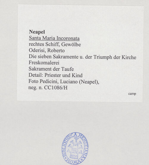 Rückseite von Pedicini, Luciano [https://www.deutsche-digitale-bibliothek.de/content/lizenzen/rv-ez/] Die sieben Sakramente und der Triumph der KircheSakrament der Taufe - Detail: Priester und Kind, bh532548_recto. Foto: Pedicini, Luciano.