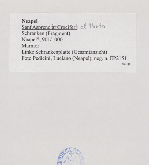 Rückseite von Pedicini, Luciano [https://www.deutsche-digitale-bibliothek.de/content/lizenzen/rv-ez/] Schranken - Linke Schrankenplatte (Gesamtansicht), bh532592_recto. Foto: Pedicini, Luciano.