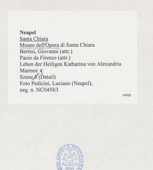 Rückseite von Pedicini, Luciano [https://www.deutsche-digitale-bibliothek.de/content/lizenzen/rv-ez/] Szenen aus dem Leben der heiligen Katharina von Alexandrien - Szene 9: Katharina wird gefoltert, Detail, bh532603_recto. Foto: Pedicini, Luciano.