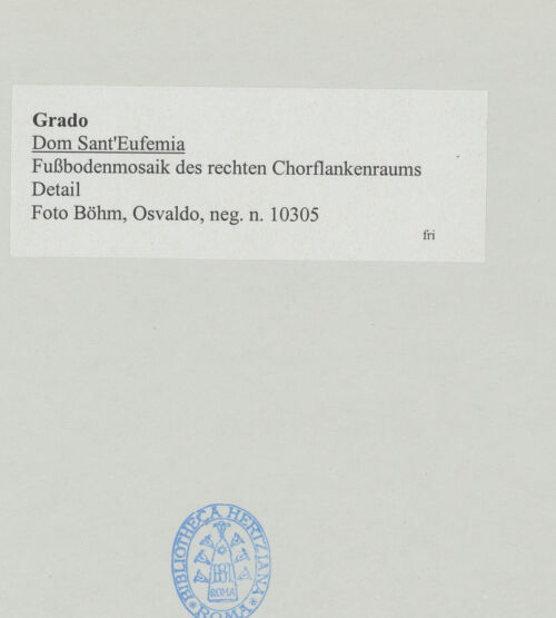 Rückseite von Böhm, Osvaldo [https://www.deutsche-digitale-bibliothek.de/content/lizenzen/rv-ez/] Fußboden des Mausoleums von Marciano - Detail, bh533512_recto. Foto: Böhm, Osvaldo.