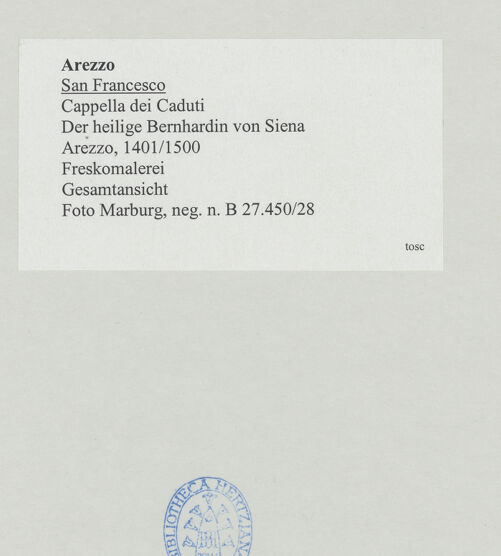 Rückseite von Foto Marburg [https://www.deutsche-digitale-bibliothek.de/content/lizenzen/rv-ez/] Der heilige Bernhardin von Siena - Gesamtansicht, bh534516_recto. Foto: Haag, Paul.