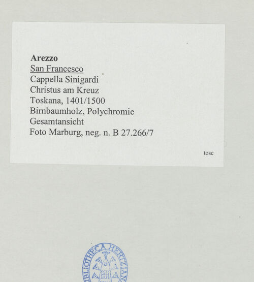 Rückseite von Foto Marburg [https://www.deutsche-digitale-bibliothek.de/content/lizenzen/rv-ez/] Christus am Kreuz - Gesamtansicht, bh534520_recto. Foto: Gloc, Jan.