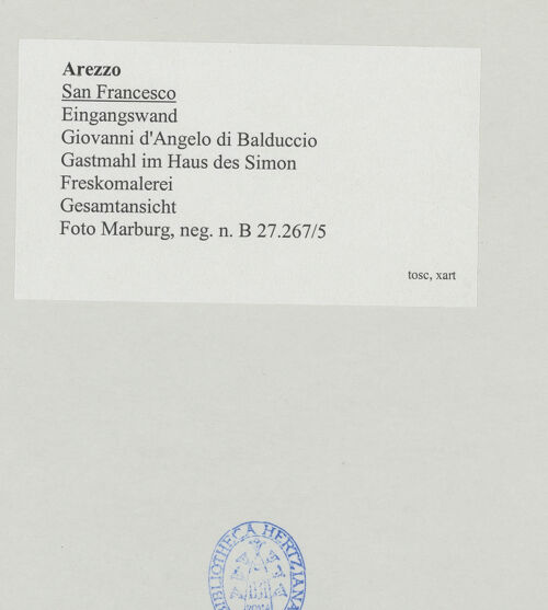 Rückseite von Foto Marburg [https://www.deutsche-digitale-bibliothek.de/content/lizenzen/rv-ez/] VotivbilderGastmahl im Haus des Simon - Gesamtansicht, bh534526_recto. Foto: Gloc, Jan.