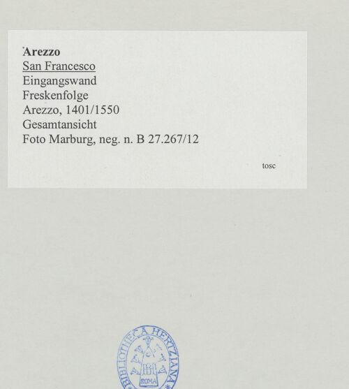 Rückseite von Foto Marburg [https://www.deutsche-digitale-bibliothek.de/content/lizenzen/rv-ez/] Votivbilder - Gesamtansicht der Innenfassade, bh534530_recto. Foto: Gloc, Jan.