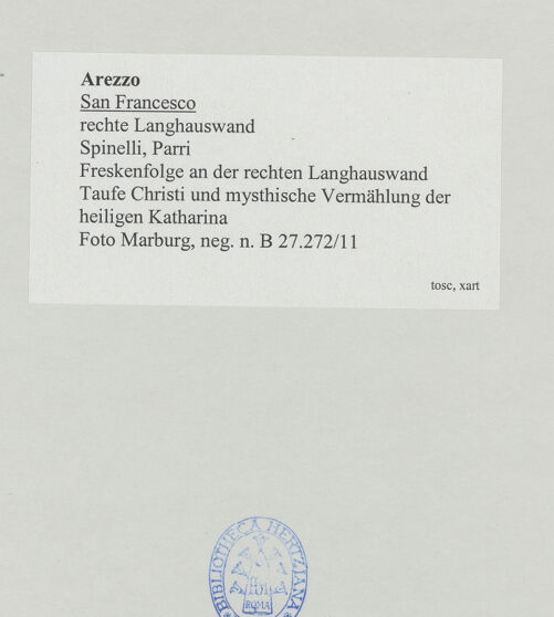 Rückseite von Foto Marburg [https://www.deutsche-digitale-bibliothek.de/content/lizenzen/rv-ez/] VotivbilderTaufe Christi und mystische Vermählung der heiligen Katharina - Detail: Taufe Christi, bh534543_recto. Foto: Gloc, Jan.