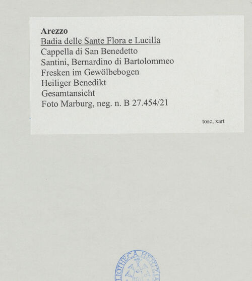 Rückseite von Foto Marburg [https://www.deutsche-digitale-bibliothek.de/content/lizenzen/rv-ez/] KapellenausstattungDie heiligen Hieronymus und Ambrosius (?) - Gesamtansicht, bh534580_recto. Foto: Haag, Paul.